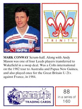 1991 Merlin Rugby League #88 Mark Conway Back
